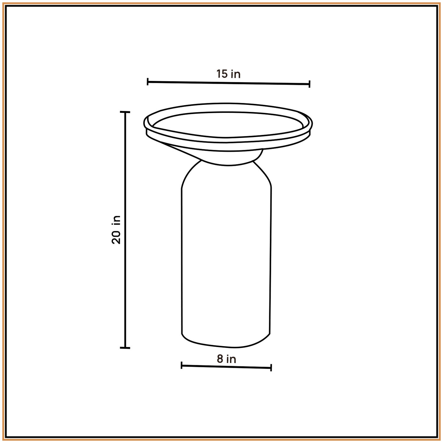 Modern Metallic Barrel Side Table for Living Room in Gold Color | Nestroots