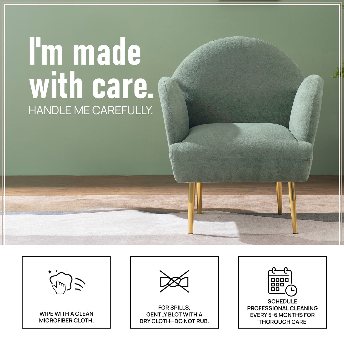 Mellow Loopback Lounge ArmChair in Green Color | Nestroots