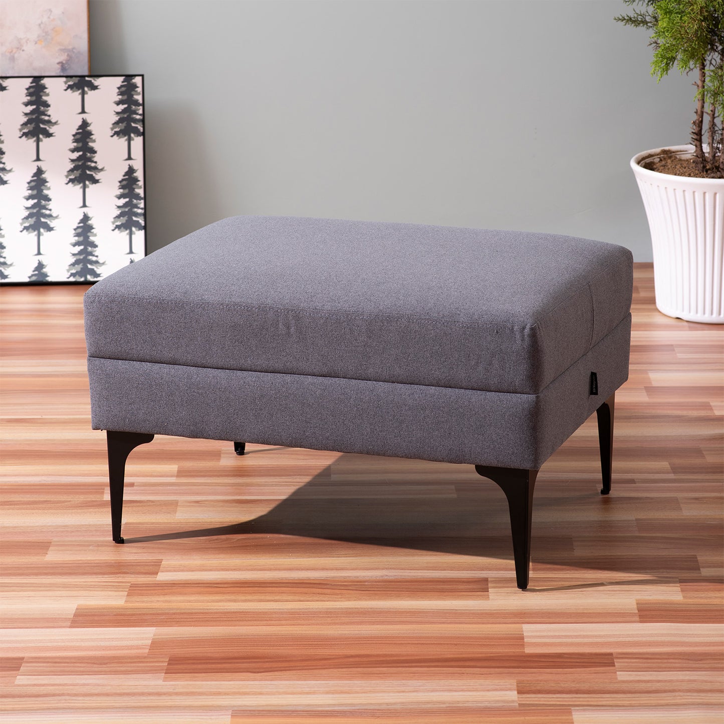 Nimbus Cloud Cube Metallic Stool