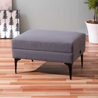 Nimbus Cloud Cube Metallic Pouf Stool in Grey Color | Nestroots