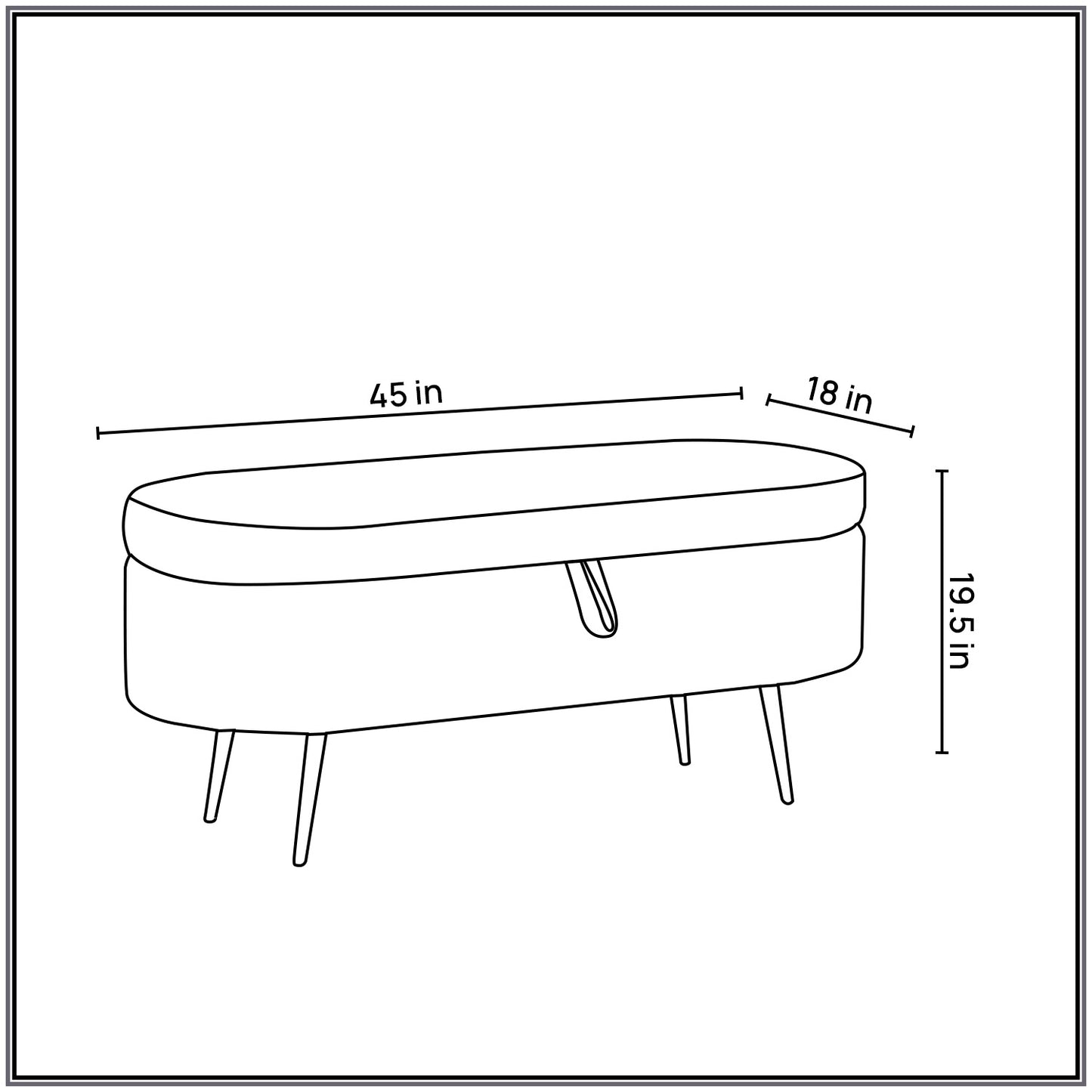 Smoky Daydream Ottoman Bench With Storage | Nestroots