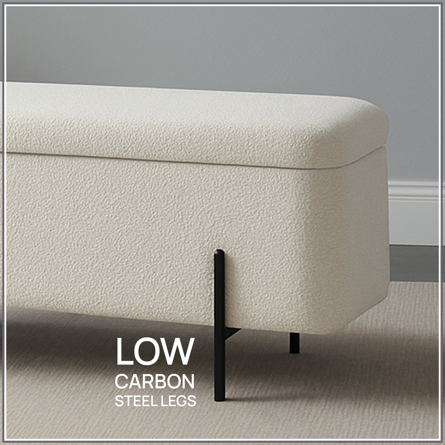 Ivory Bliss Storage  Bench | Nestroots