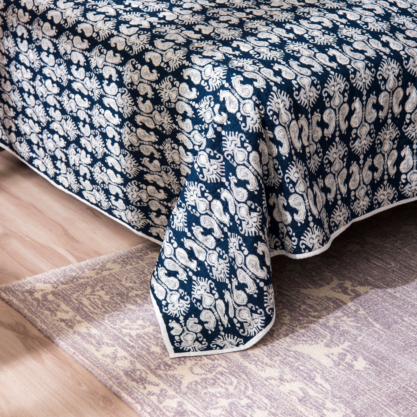Cotton Printed Quilt & Shams