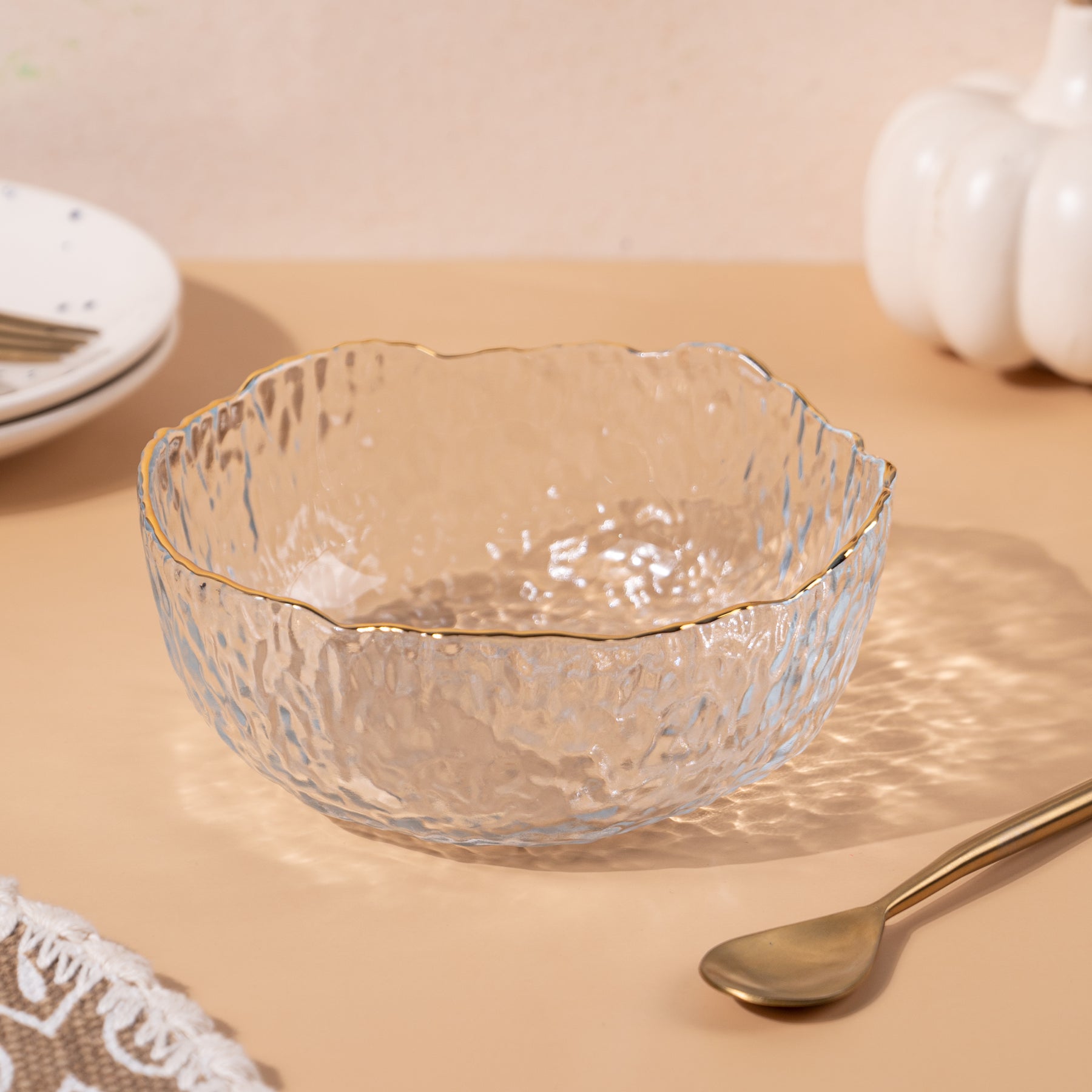 glass serving bowl