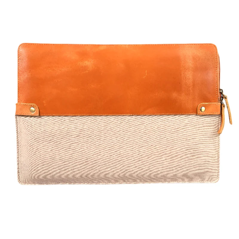 Canvas & Leather Luxe Sleeve