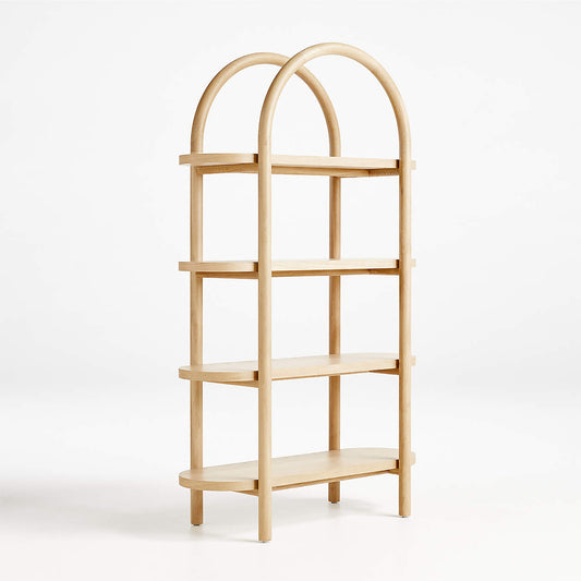 Canyon 36" Natural Wood 4-Shelf Tall Kids Bookcase by Leanne Ford
