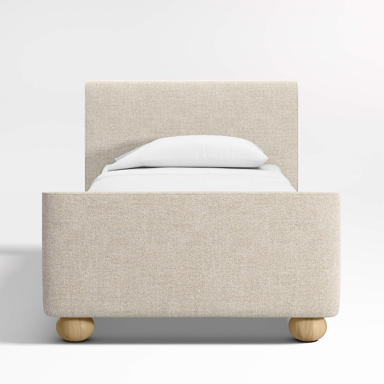 Cozy Pebble Cream Tribute Kids Small Hydraulic Storage Bed