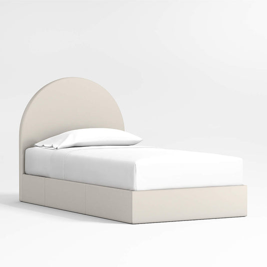 Moonrise Cream Brushed Polyester Kids Big  Storage Bed