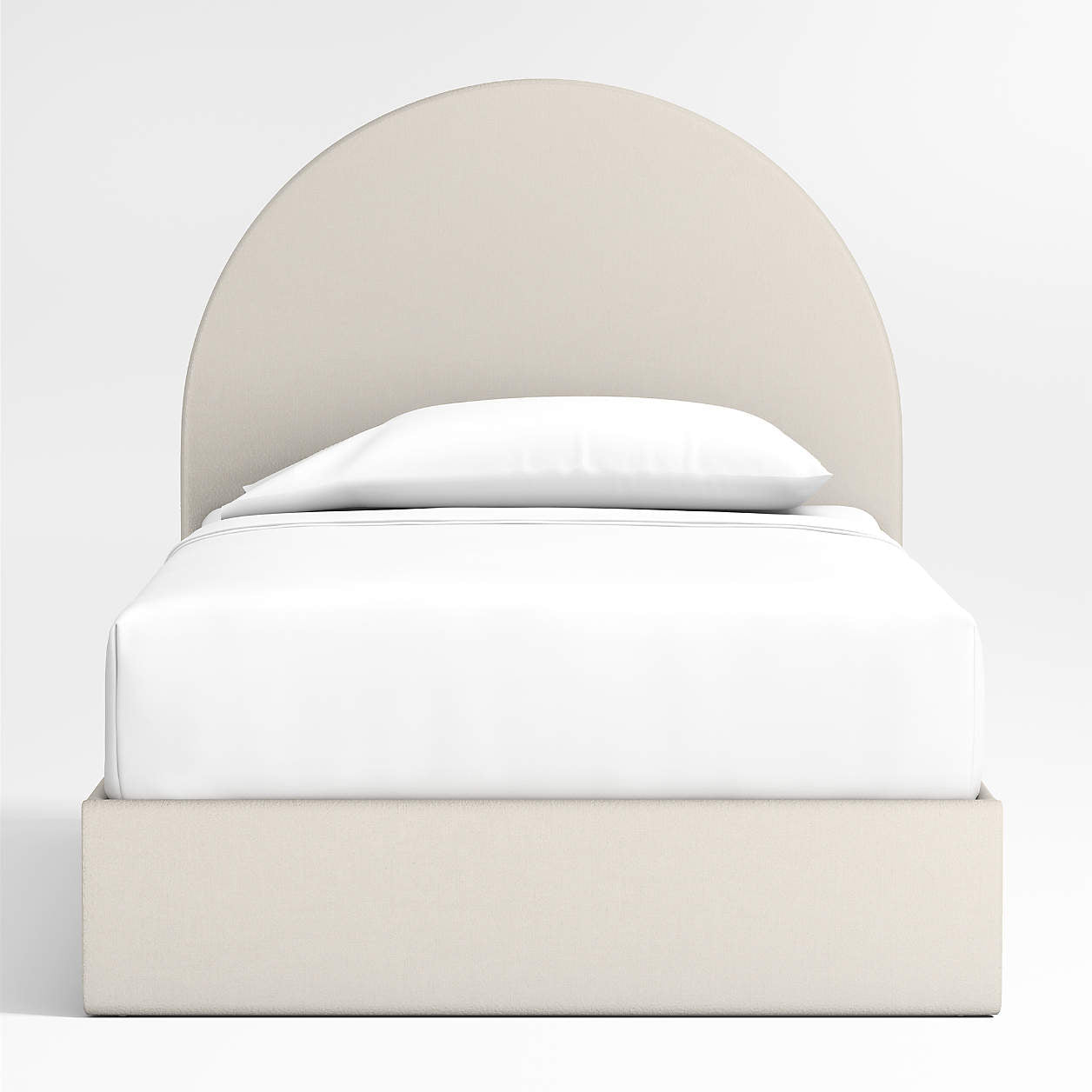 Moonrise Cream Brushed Polyester Kids Small Hydraulic Storage Bed