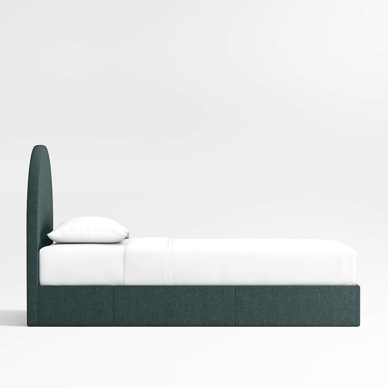 Moonrise Jungle Green Brushed Polyester Kids Small Hydraulic Storage Bed
