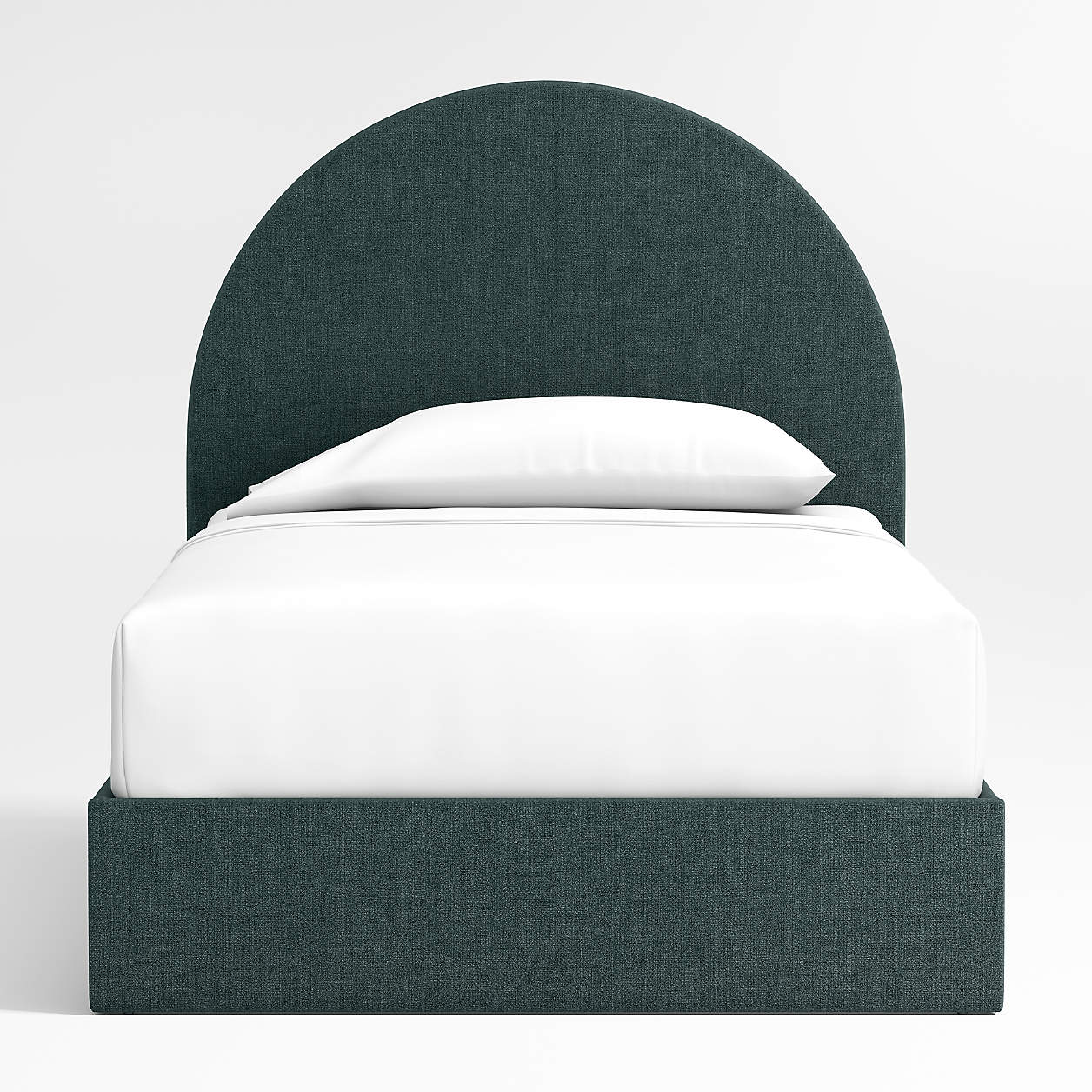 Moonrise Jungle Green Brushed Polyester Kids Small Hydraulic Storage Bed