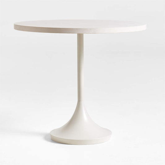 Emme Whitewashed Wood and Cozy Grey Metal 26'' Round Kids Play Table