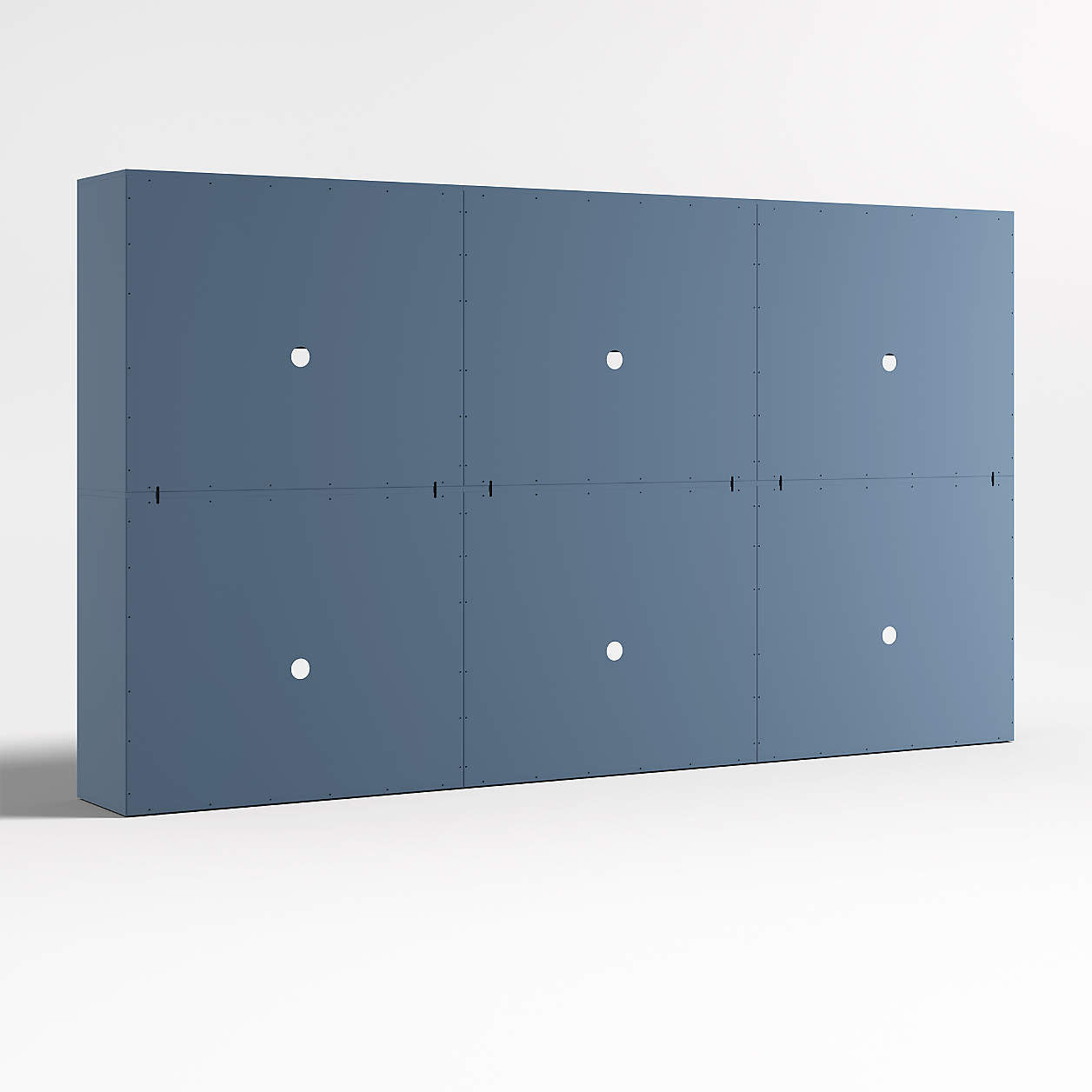 Ever Simple 108" Set of 3 Modular Slate Blue Wood Kids Open Bookcases