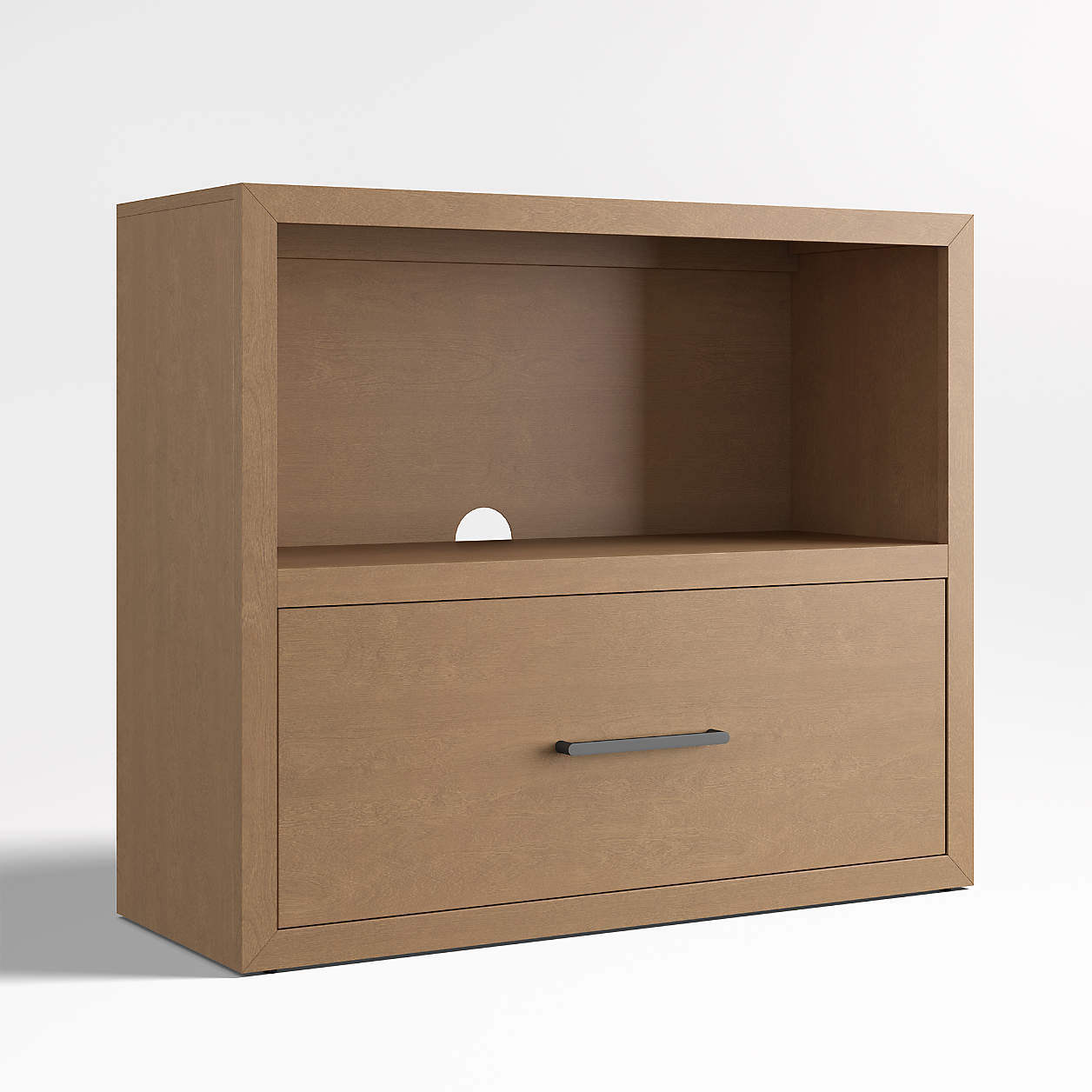 Ever Simple 36" Modular Natural Brown Wood Kids Bookcase with Drawer