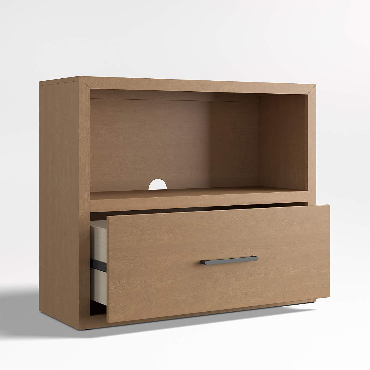 Ever Simple 36" Modular Natural Brown Wood Kids Bookcase with Drawer