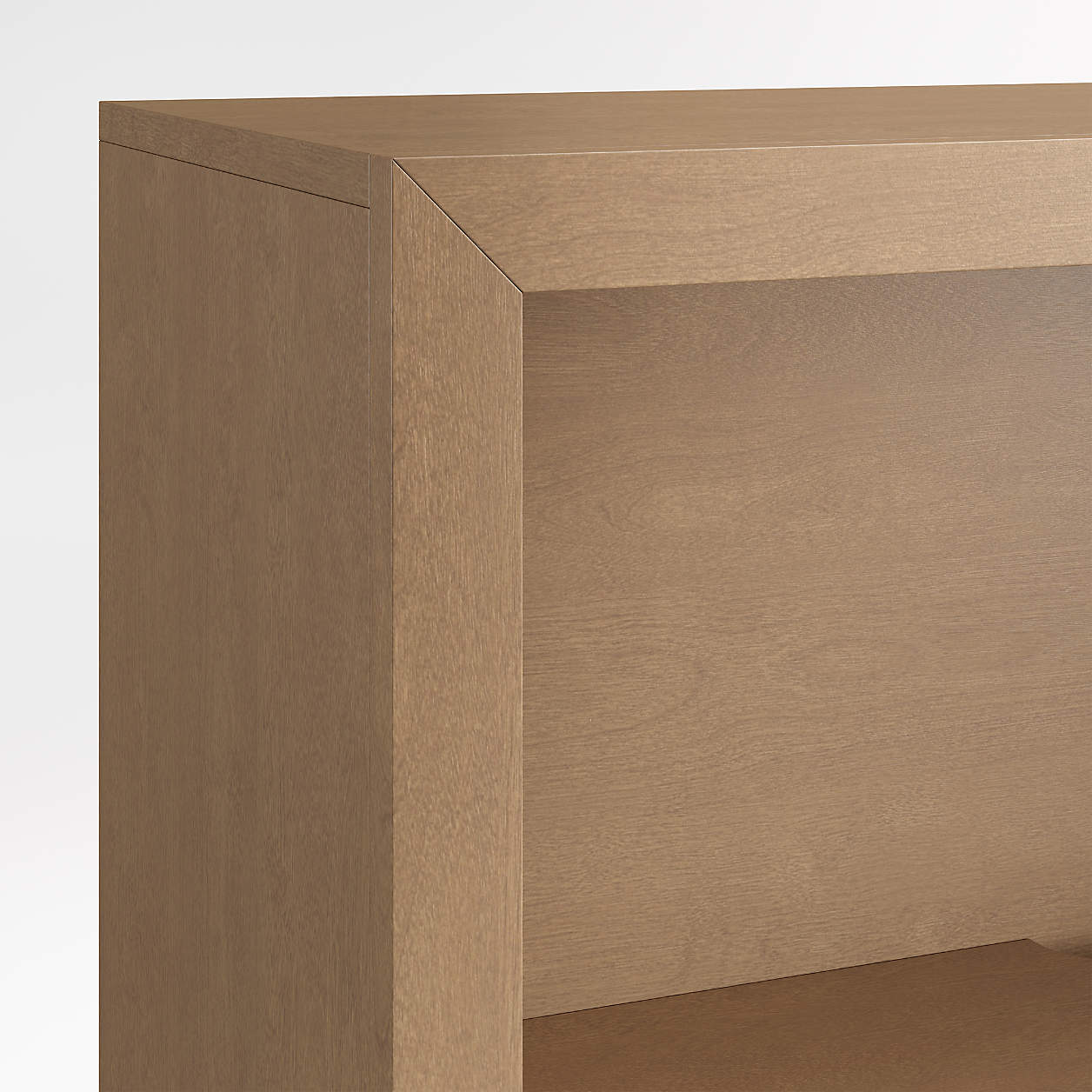 Ever Simple 108" Set of 3 Modular Natural Brown Wood Kids Open Bookcases with Drawers