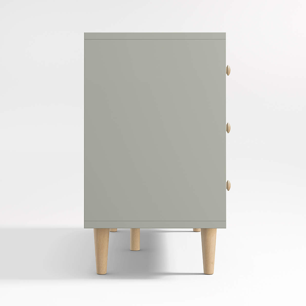 Finn 51" Sage Green Wood Wide 6-Drawer Kids Dresser