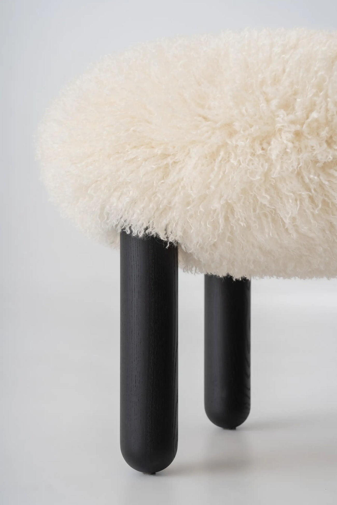 Fluffy Flock Dining Chair Faux Fur, White