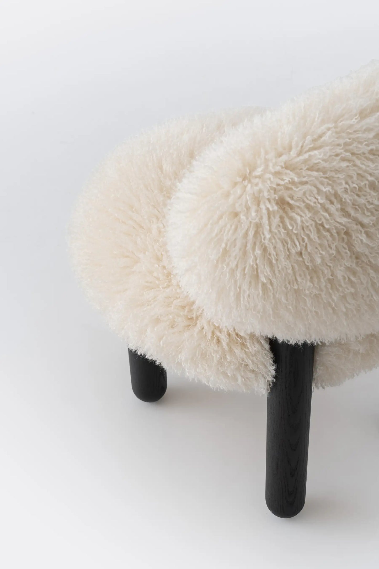 Fluffy Flock Dining Chair Faux Fur, White
