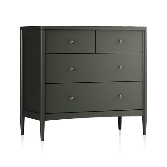 Hampshire 36" Olive Green Wood 4-Drawer Kids Dresser