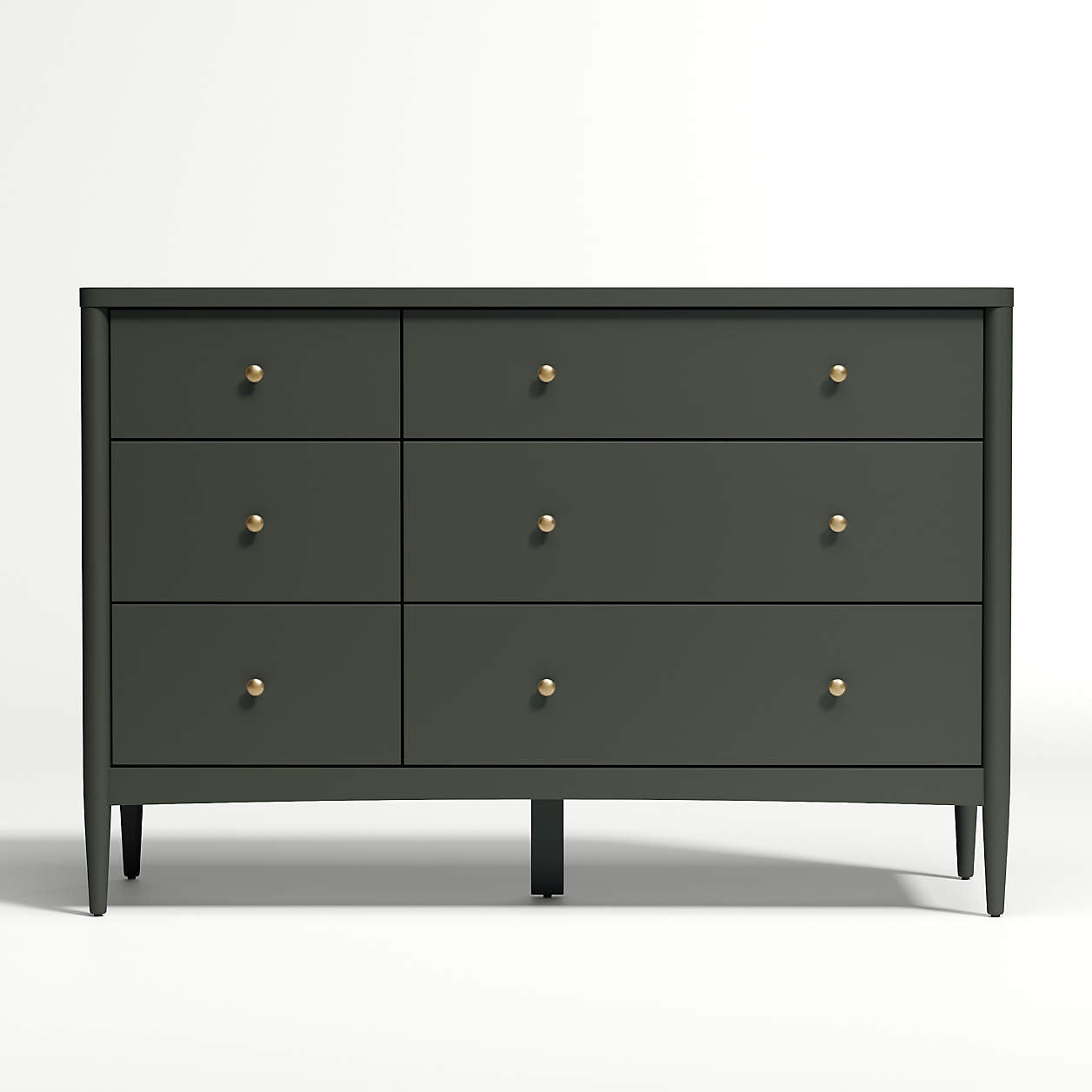 Hampshire 50" Olive Green 6-Drawer Kids Dresser