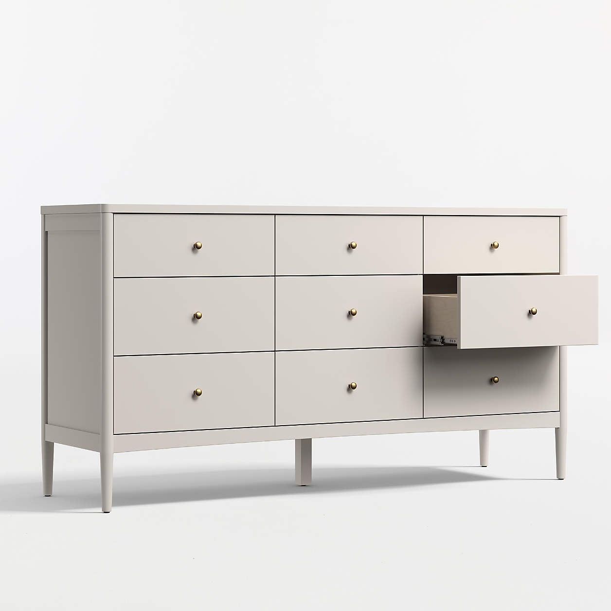 Hampshire 64" Cozy Grey Extra Wide 9-Drawer Kids Dresser