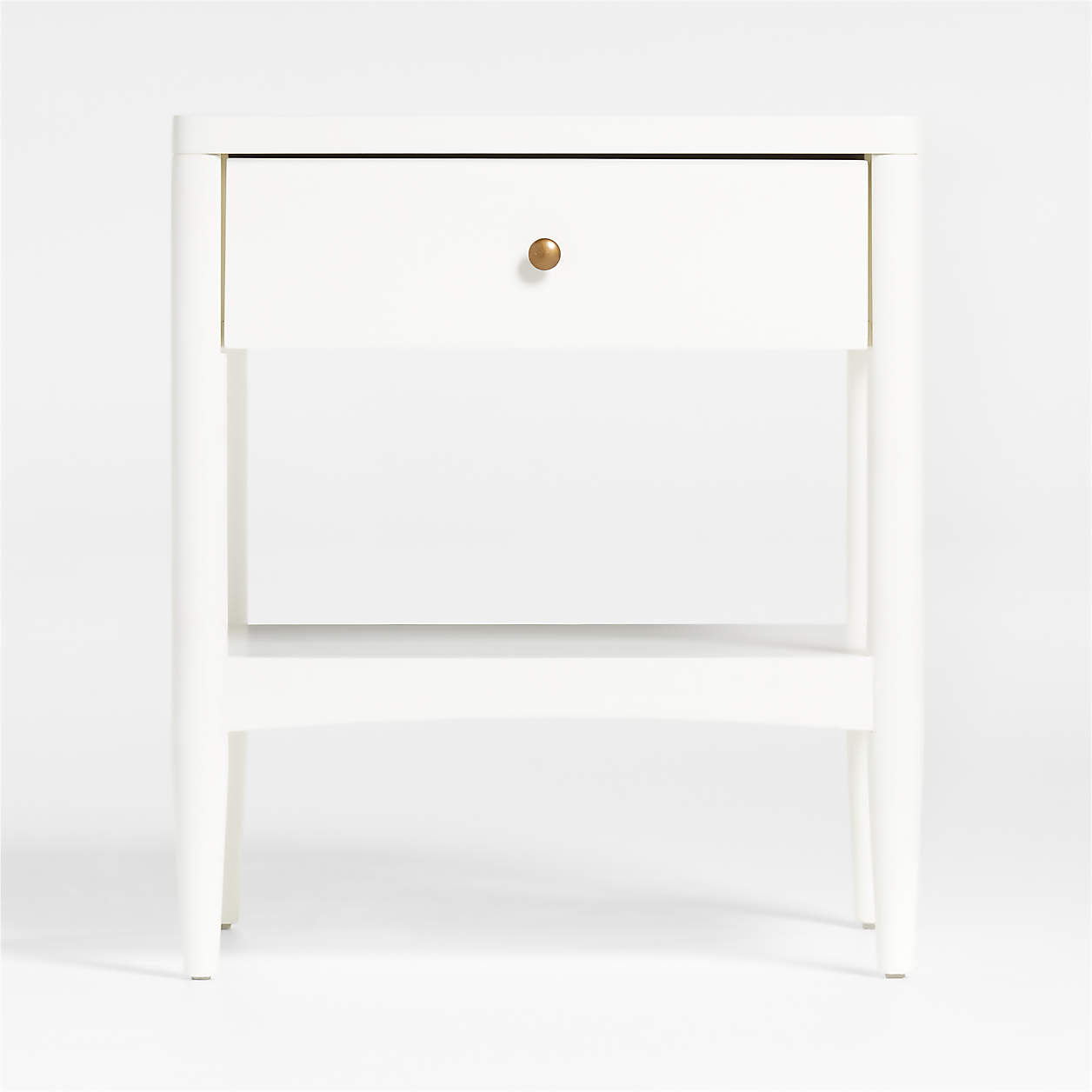 Hampshire 20" White Wood Kids Nightstand with Drawer