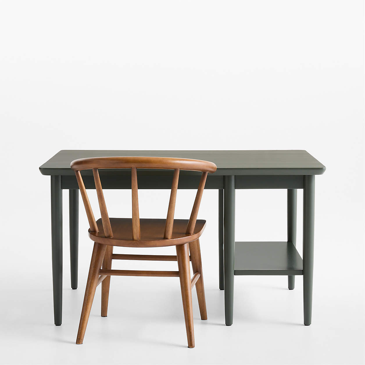 Hampshire Olive Green Wood Kids Play Table with Storage