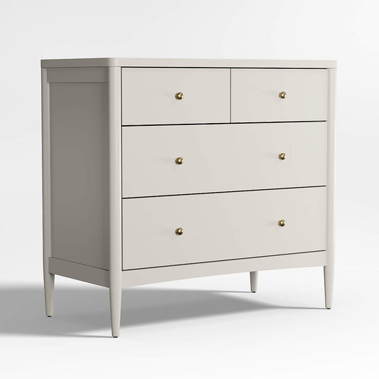 Hampshire 36" Cozy Grey Wood 4-Drawer Kids Dresser