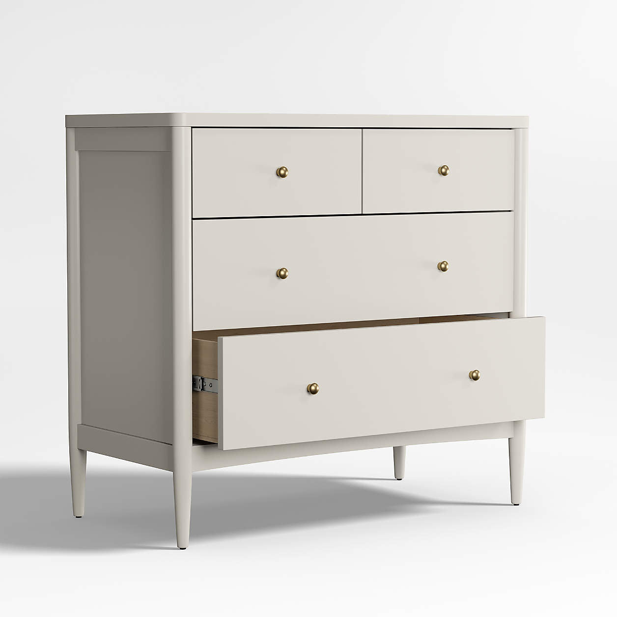 Hampshire 36" Cozy Grey Wood 4-Drawer Kids Dresser