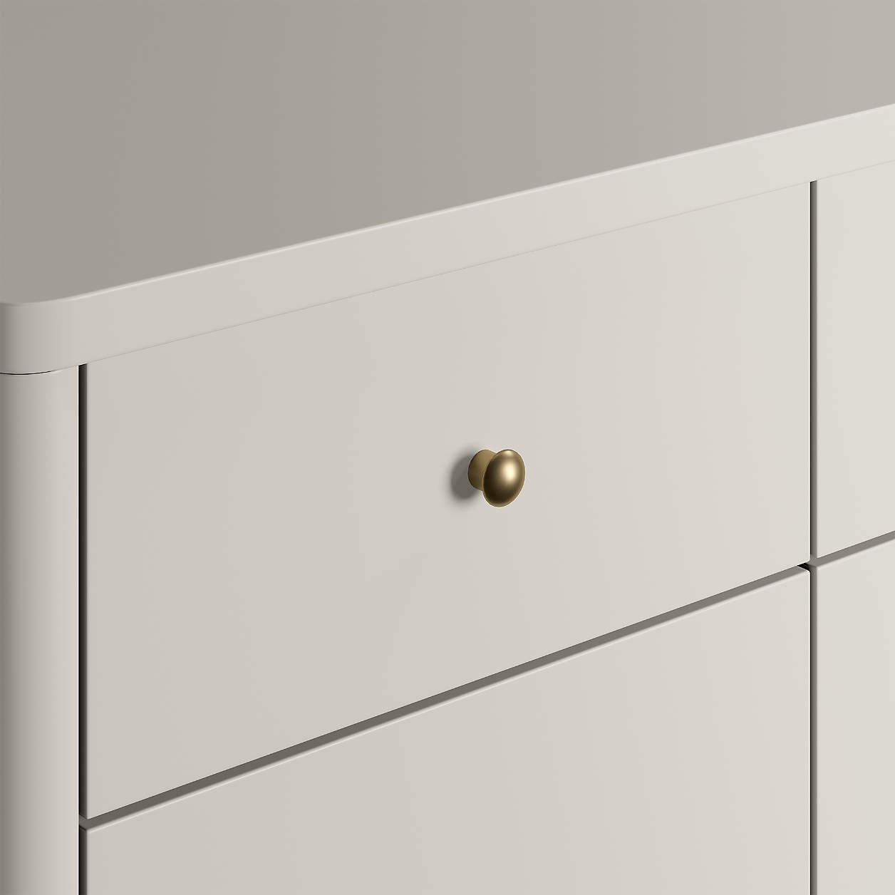 Hampshire 50" Cozy Grey Wood 6-Drawer Kids Dresser