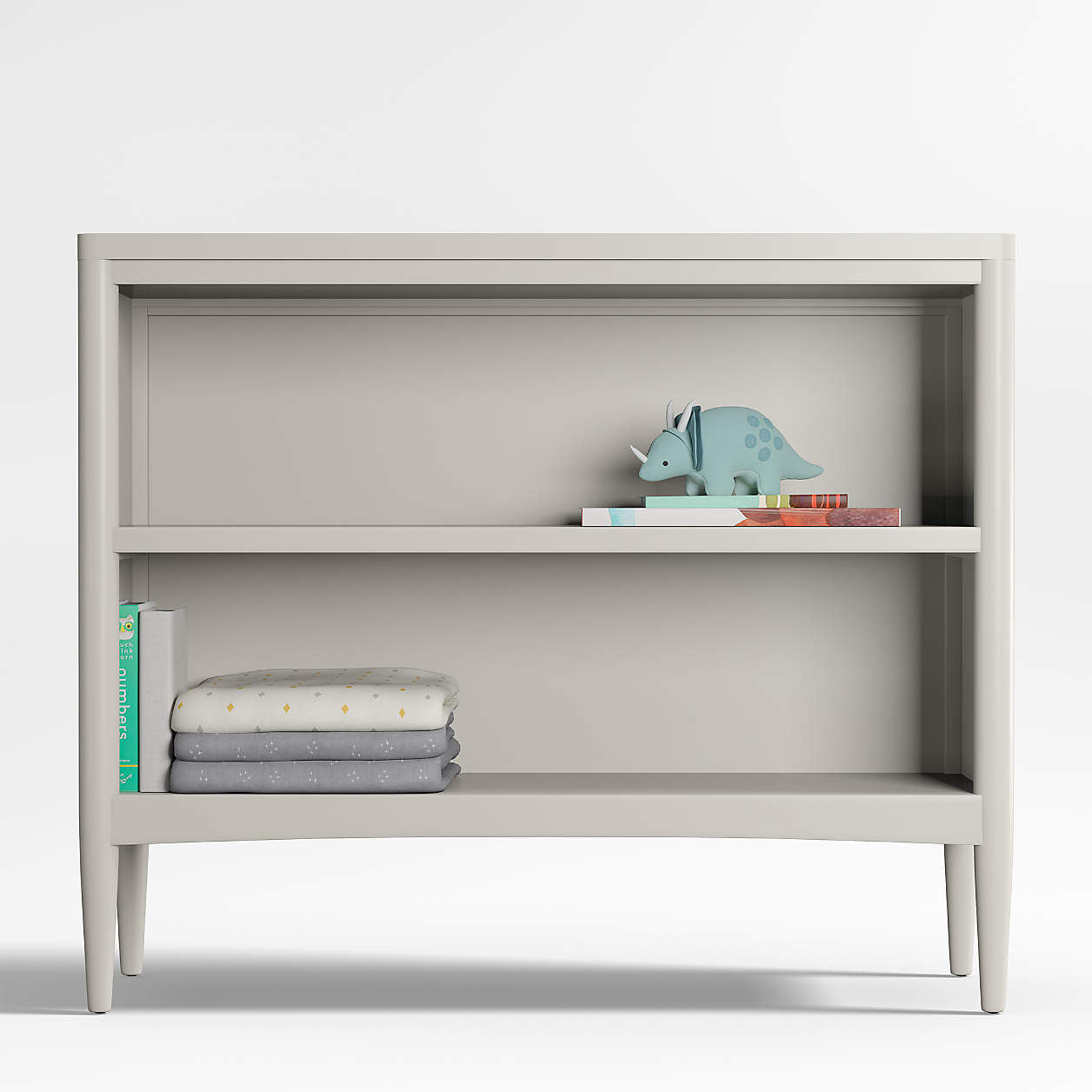 Scout 38" Linen Wood Kids Low Bookcase