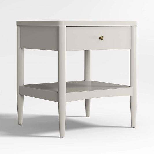 Hampshire 20" Cozy Grey Wood Kids Nightstand with Drawer