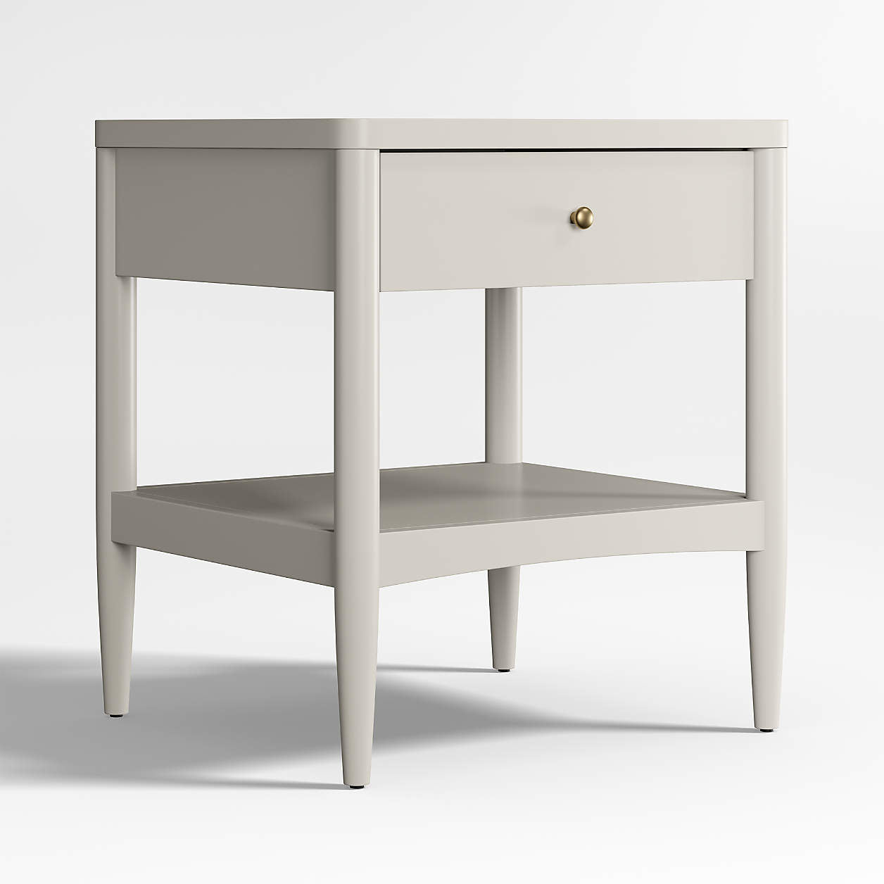 Hampshire 20" Cozy Grey Wood Kids Nightstand with Drawer