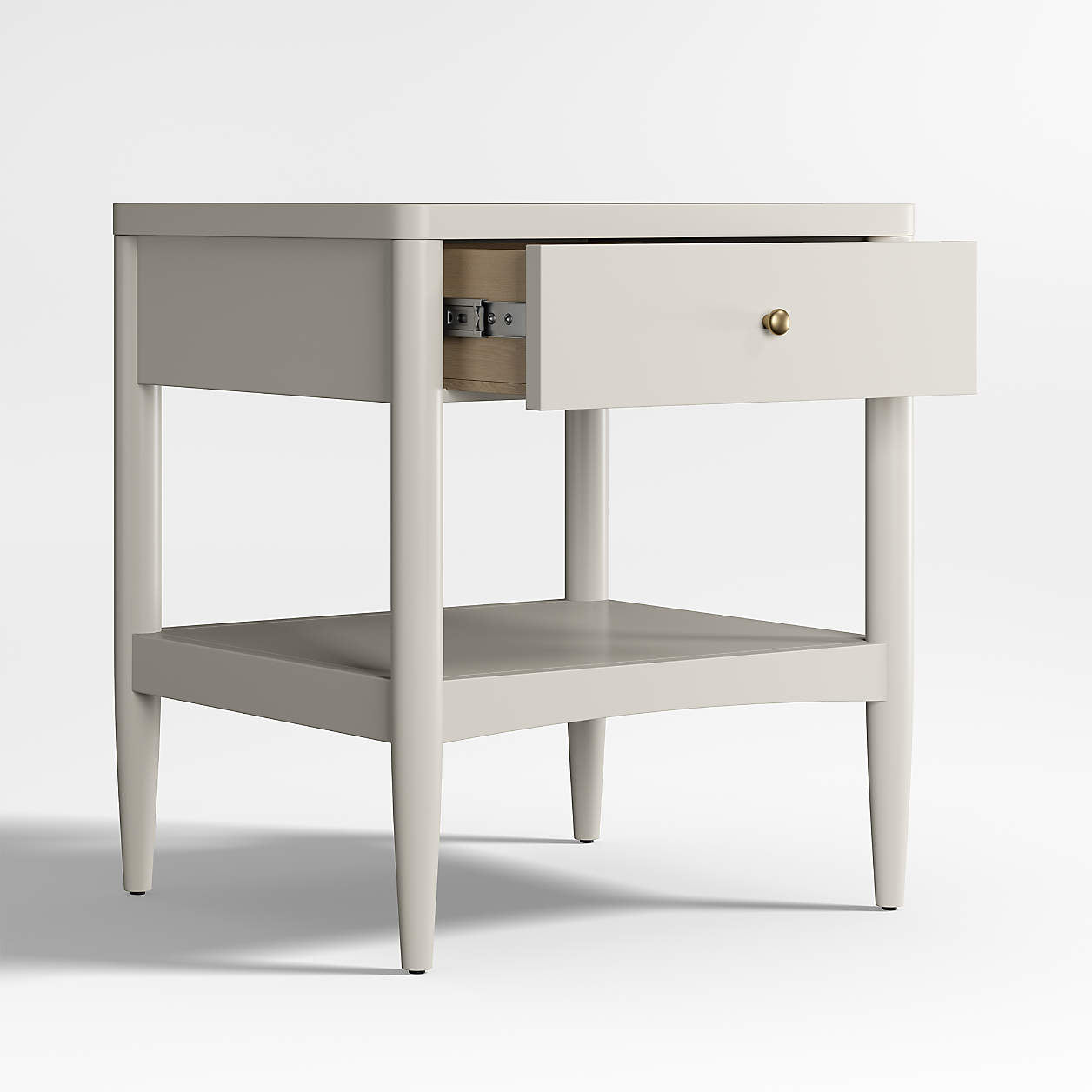Hampshire 20" Cozy Grey Wood Kids Nightstand with Drawer