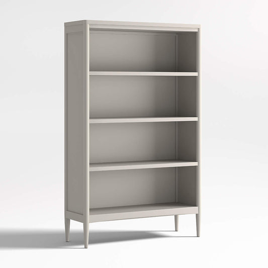 Hampshire 36" Cozy Grey Wood 4-Shelf Tall Kids Bookcase