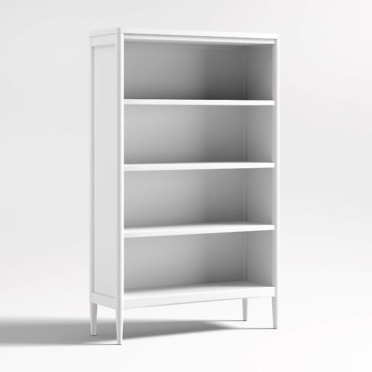 Hampshire 36" White Wood 4-Shelf Tall Kids Bookcase