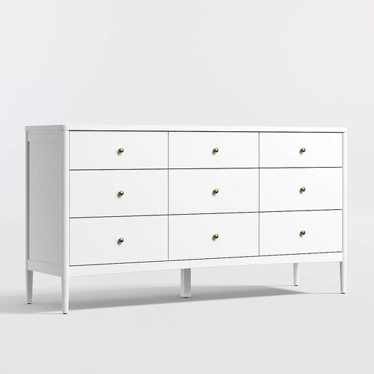 Hampshire 64" White Extra Wide 9-Drawer Kids Dresser