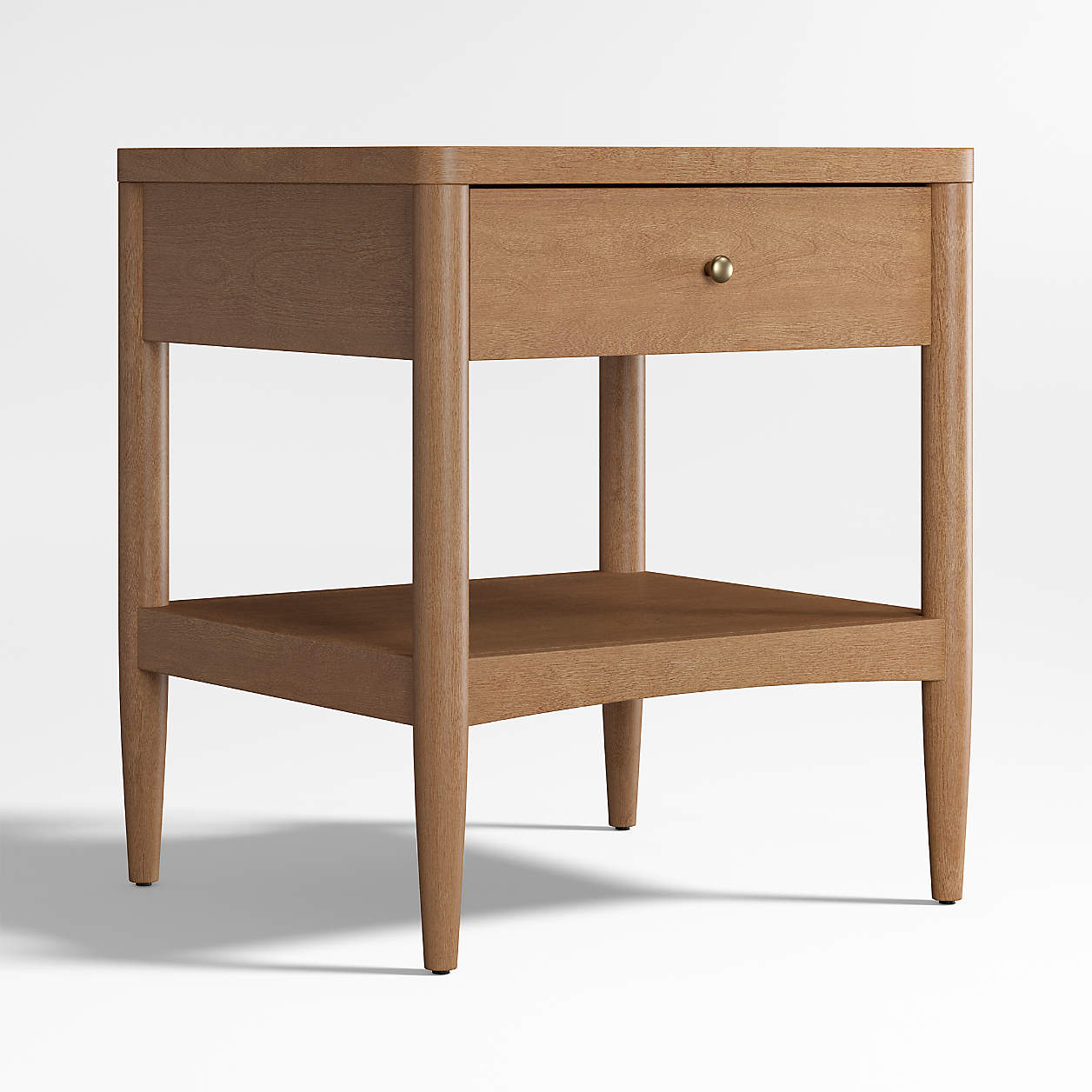 Hampshire 20" Natural Brown Wood Kids Nightstand with Drawer