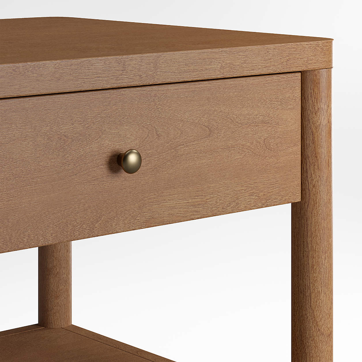 Hampshire 20" Natural Brown Wood Kids Nightstand with Drawer