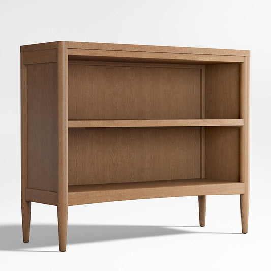 Hampshire 36" Natural Brown Wood 2-Shelf Small Kids Bookcase