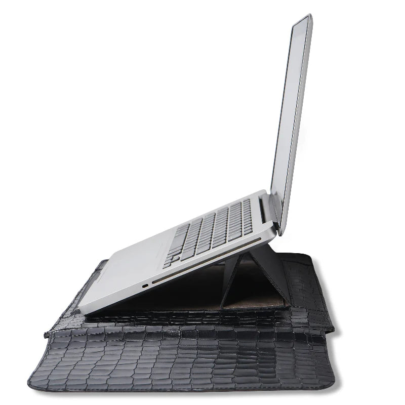 Crocodile Leather Laptop Sleeve