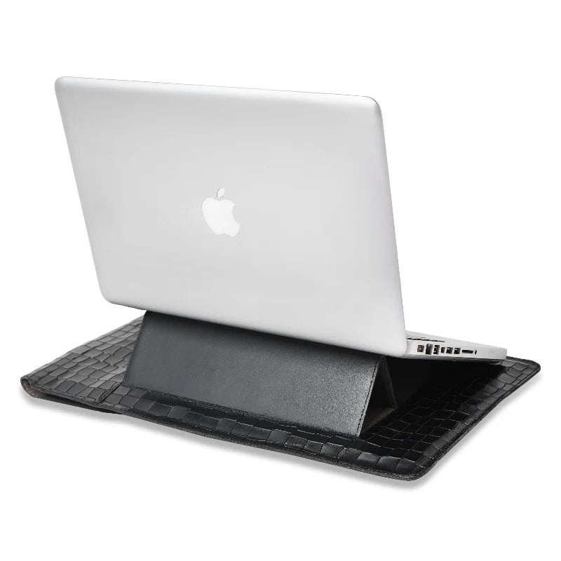 Crocodile Leather Laptop Sleeve