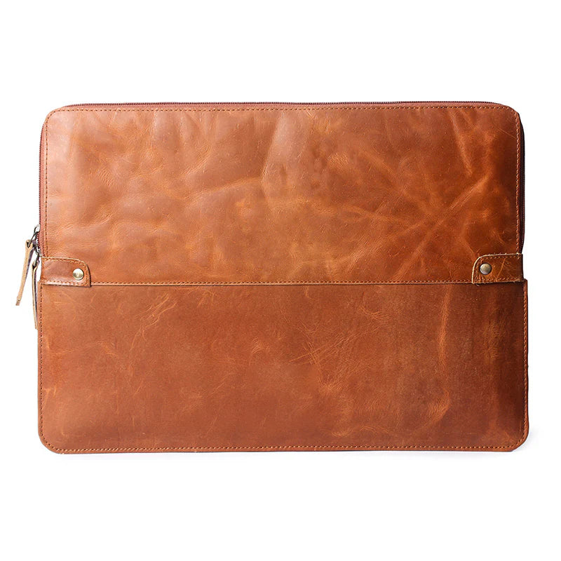Dual Leather Sleeve Crunch Tan
