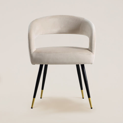 Buy Italian Renaissance Style Chair Velvet Beige Online