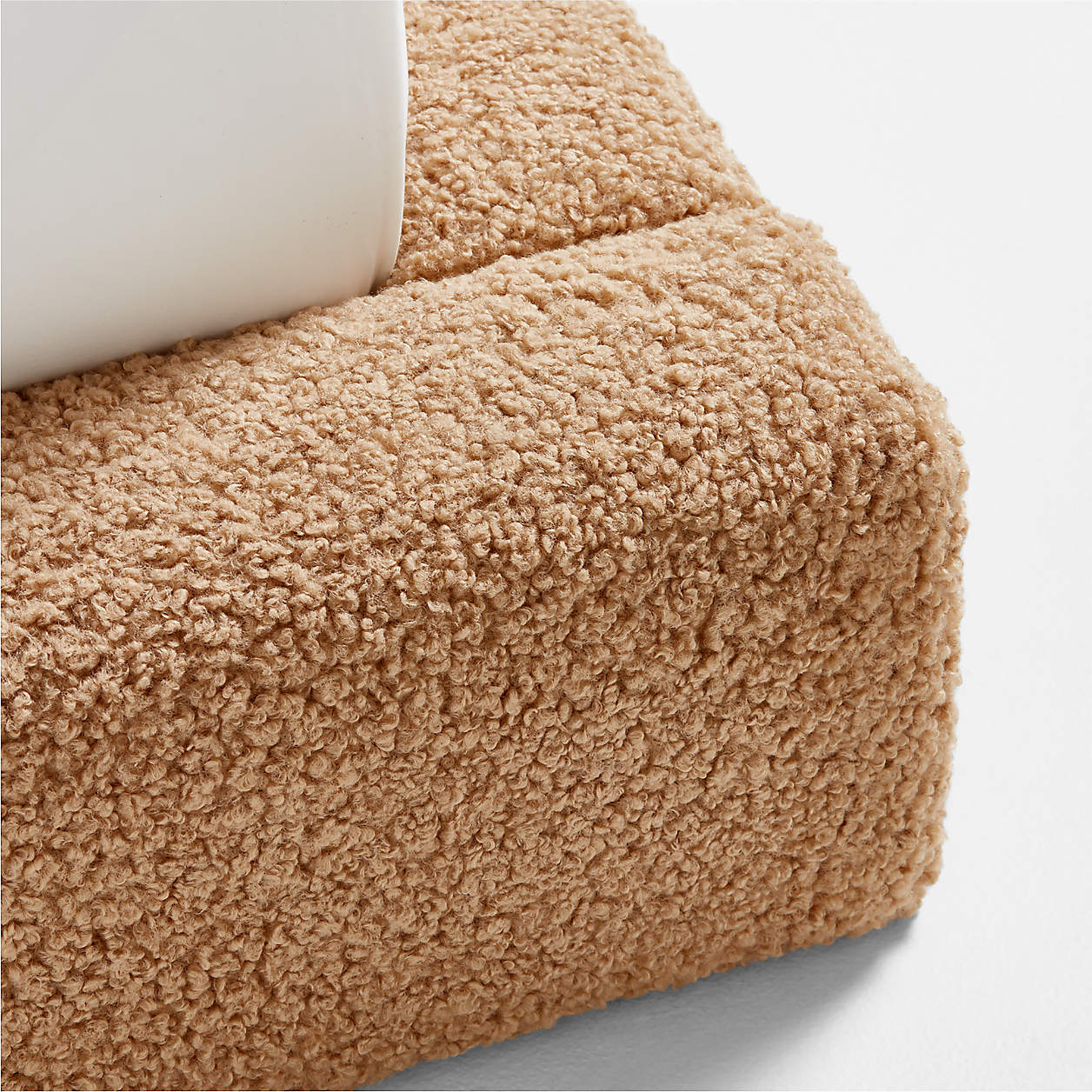 Caramel Arch Brown Boucle Kids Big Hydraulic Storage Bed