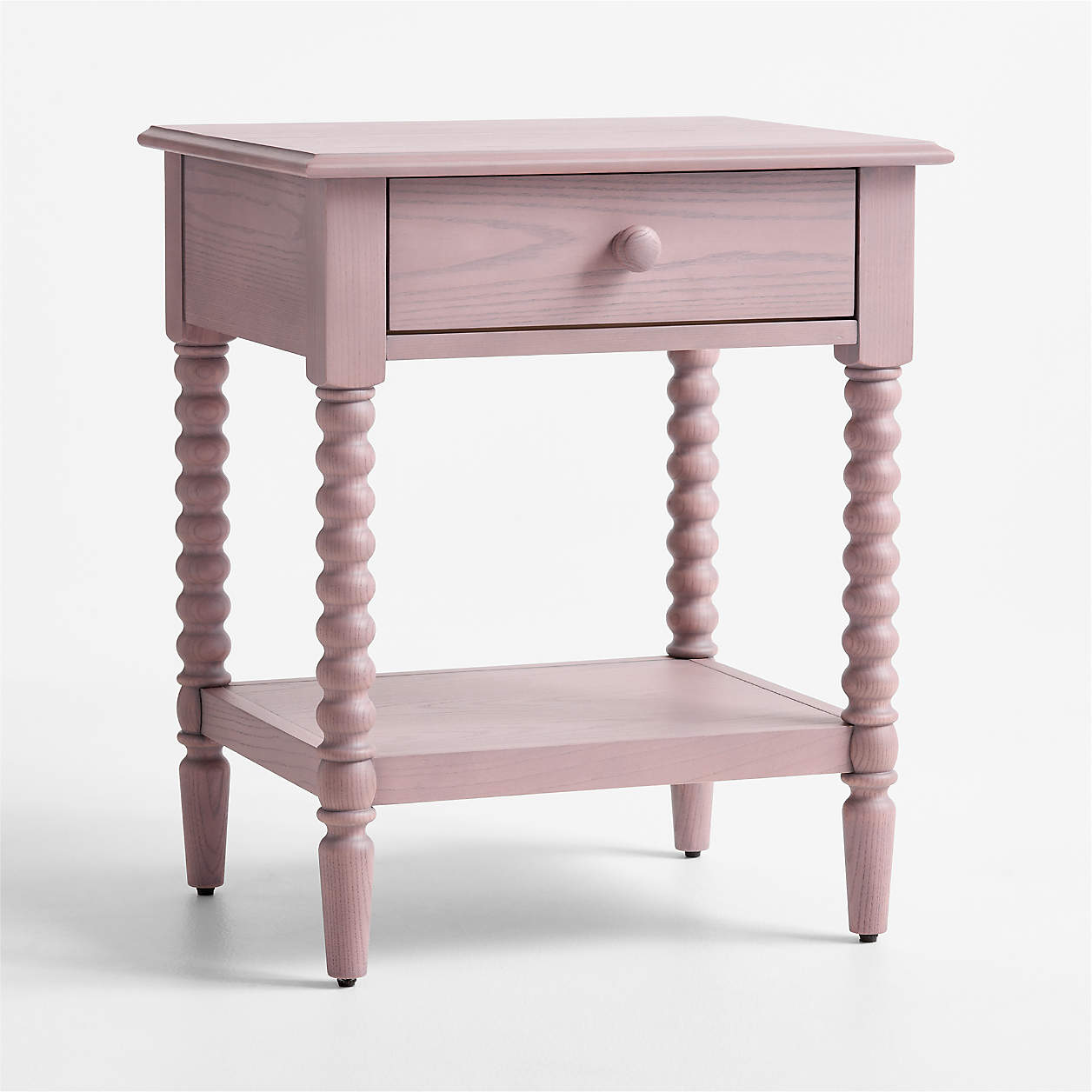 Jenny Lind 21" Dyed Lilac Rose Wood Kids Nightstand with Drawer