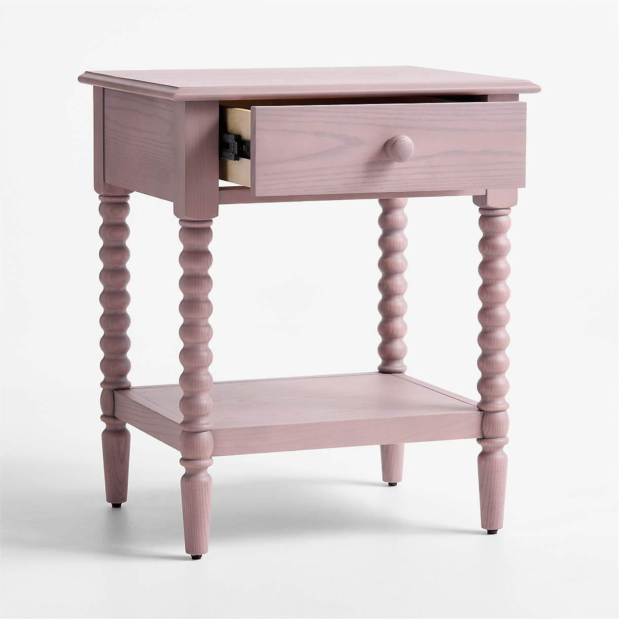 Jenny Lind 21" Dyed Lilac Rose Wood Kids Nightstand with Drawer