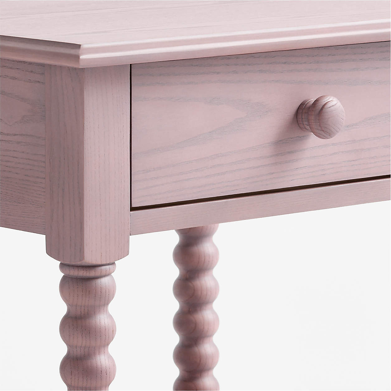 Jenny Lind 21" Dyed Lilac Rose Wood Kids Nightstand with Drawer