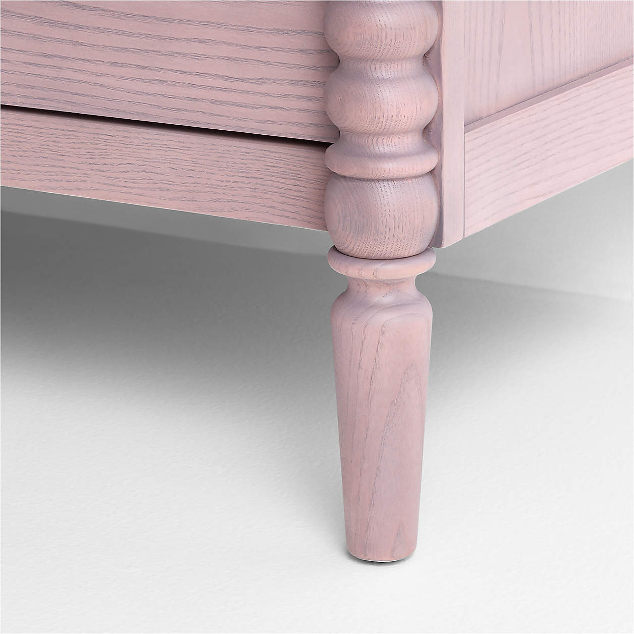 Jenny Lind 54" Dyed Lilac Rose Wood Wide 7-Drawer Kids Dresser